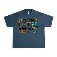 Midnight Navy i pretend coffee Urban Heavy Tee - RacoonDesign