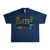 Navy i pretend coffee Urban Heavy Tee - RacoonDesign
