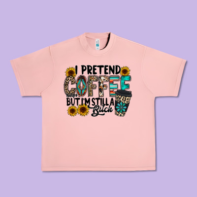 I Pretend Coffee Urban Heavy Tee Designed By Racoondesign