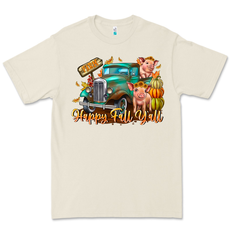 Farm Happy Fall Y'all Premium Tee by CowhideDigitalArt | Teevron
