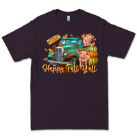 Plum Farm Happy Fall Y'all Premium Tee - CowhideDigitalArt
