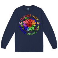 Navy oncology team sunflower Long Sleeve Tee - BarkalooDesign