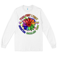 White oncology team sunflower Long Sleeve Tee - BarkalooDesign