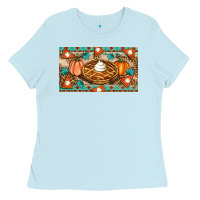Baby Blue pumpkin pie Ladies Tee - Artiststas