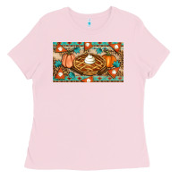 Bubblegum Pink pumpkin pie Ladies Tee - Artiststas