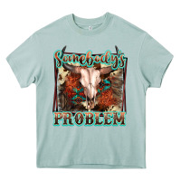 Arona Somebody's Problem Bull Skull Heavy Core Tee - FaDigitalArtStudio