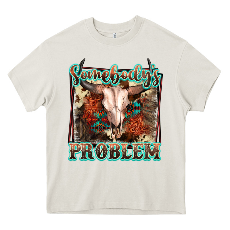Somebody's Problem Bull Skull Heavy Core Tee by FaDigitalArtStudio | Teevron