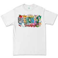 White Precschool Teacher Premium Tee - CowhideDigitalArt