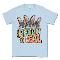 Dusty Blue peepin' it real easter day Classic Tee - FaDigitalArtStudio