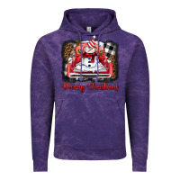 Cloud Purple merry christmas truck snowman Vintage Hoodie - BarkalooDesign