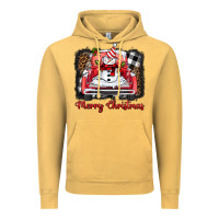 Vintage Mustard merry christmas truck snowman Vintage Hoodie - BarkalooDesign