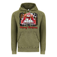 Vintage Olive merry christmas truck snowman Vintage Hoodie - BarkalooDesign