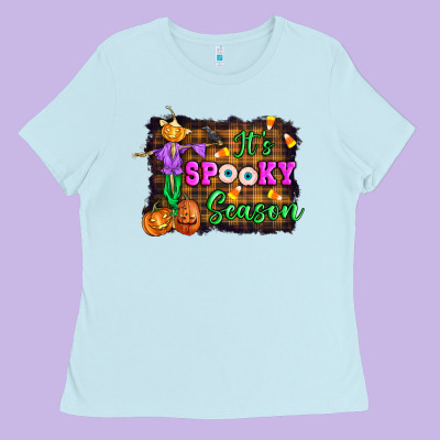 It's Spooky Season Halloween Ladies Tee Designed By Artiststas