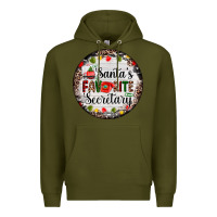 Army Green christmas santas favorite secretary    light Premium Hoodie - AdoDesignShop