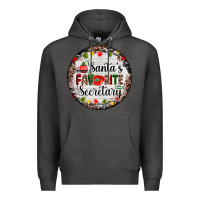 Charcoal Heather christmas santas favorite secretary    light Premium Hoodie - AdoDesignShop