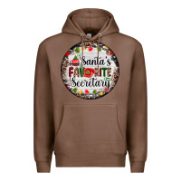 Chestnut christmas santas favorite secretary    light Premium Hoodie - AdoDesignShop
