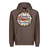 Coffee christmas santas favorite secretary    light Premium Hoodie - AdoDesignShop