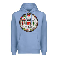 Colony Blue christmas santas favorite secretary    light Premium Hoodie - AdoDesignShop