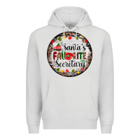 Dove Grey christmas santas favorite secretary    light Premium Hoodie - AdoDesignShop