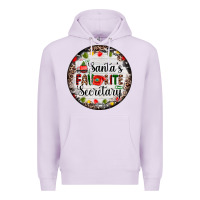Lilac christmas santas favorite secretary    light Premium Hoodie - AdoDesignShop