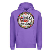 Purple christmas santas favorite secretary    light Premium Hoodie - AdoDesignShop