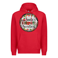 Red christmas santas favorite secretary    light Premium Hoodie - AdoDesignShop