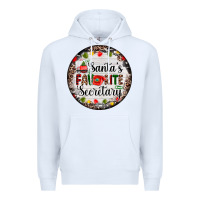 White christmas santas favorite secretary    light Premium Hoodie - AdoDesignShop