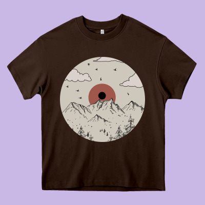 The Mountains Are Calling Heavy Core Tee Designed By Bettercallsaul