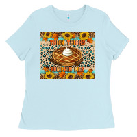 Baby Blue Thick thighs pumpkin pies Ladies Tee - Artiststas
