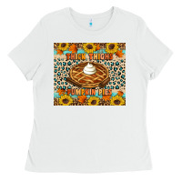 White Thick thighs pumpkin pies Ladies Tee - Artiststas