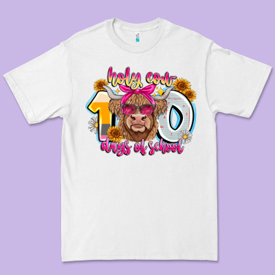 Holy Cow 100 Days Of School Premium Tee Designed By Cowhidedigitalart