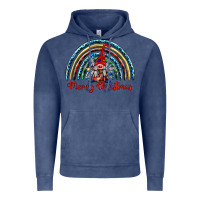 Vintage Denim merry christmas gnomes   rainbow Vintage Hoodie - BarkalooDesign