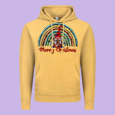 Merry Christmas Gnomes   Rainbow Vintage Hoodie Designed By Barkaloodesign