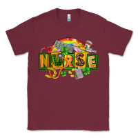 Burgundy nurse st patricks Classic Tee - FaDigitalArtStudio