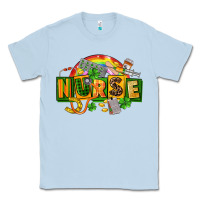 Dusty Blue nurse st patricks Classic Tee - FaDigitalArtStudio