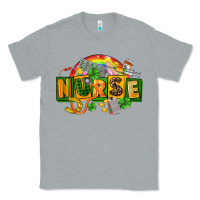 Heather Grey nurse st patricks Classic Tee - FaDigitalArtStudio