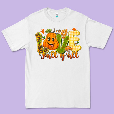 Love Fall Y'all Premium Tee Designed By Cowhidedigitalart