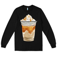 Black iced caramel frappuccino coffee Long Sleeve Tee - BarkalooDesign