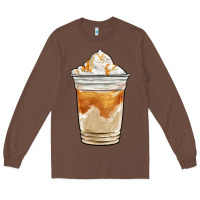 Chestnut iced caramel frappuccino coffee Long Sleeve Tee - BarkalooDesign