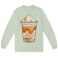 Matcha iced caramel frappuccino coffee Long Sleeve Tee - BarkalooDesign