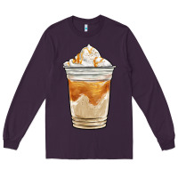 Plum iced caramel frappuccino coffee Long Sleeve Tee - BarkalooDesign