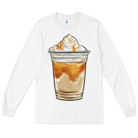 White iced caramel frappuccino coffee Long Sleeve Tee - BarkalooDesign