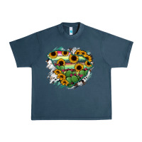 Midnight Navy South Carolina State Map Urban Heavy Tee - RanaPortraitStore