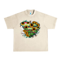 Sandshell South Carolina State Map Urban Heavy Tee - RanaPortraitStore