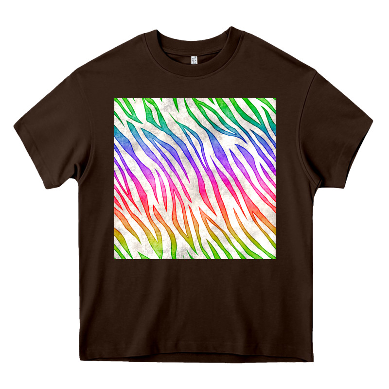 Watercolor Rainbow Zebra Seamless Pattern Heavy Core Tee by BundleAndBundleShop | Teevron