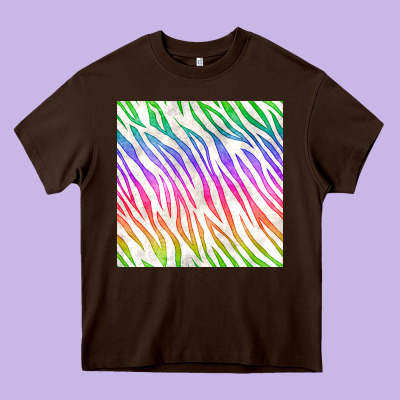 Watercolor Rainbow Zebra Seamless Pattern Heavy Core Tee Designed By Bundleandbundleshop
