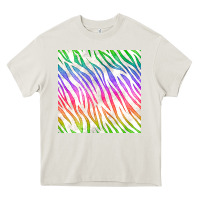 Cream watercolor rainbow zebra seamless pattern Heavy Core Tee - BundleAndBundleShop