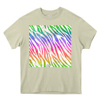 Mossy watercolor rainbow zebra seamless pattern Heavy Core Tee - BundleAndBundleShop