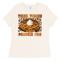 Bone Thick Thighs Pumpkin Pies Ladies Tee - Artiststas