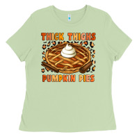 Matcha Thick Thighs Pumpkin Pies Ladies Tee - Artiststas